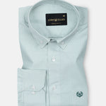 Serac Olive Stripe Button Down Cotton Shirt - John Ellies