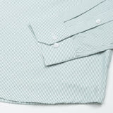 Serac Olive Stripe Button Down Cotton Shirt - John Ellies