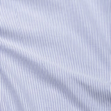 Serac Navy Blue Stripe Button Down Cotton Shirt - John Ellies