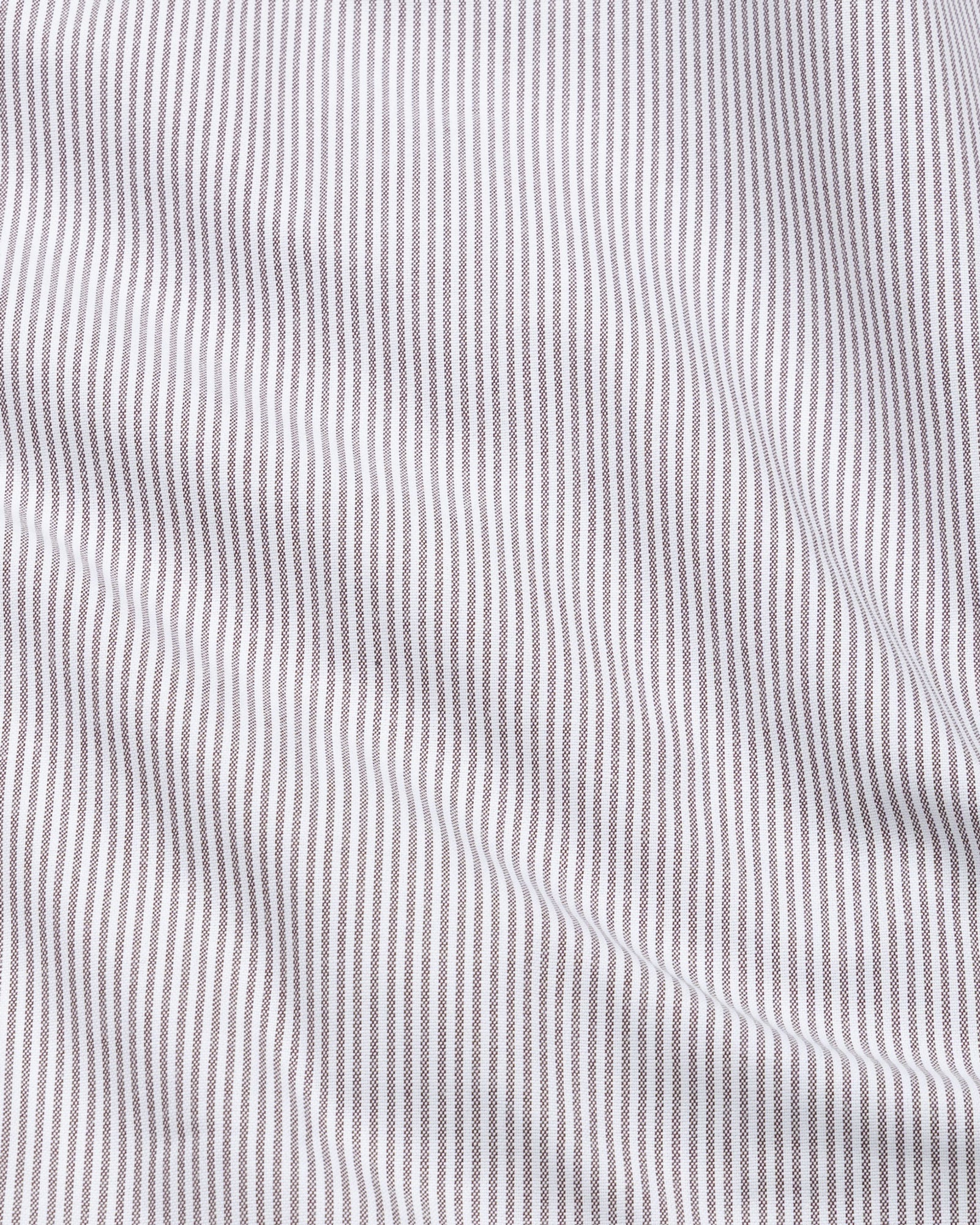 Serac Brown Stripe Button Down Cotton Shirt - John Ellies