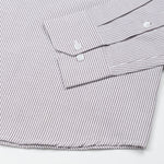 Serac Brown Stripe Button Down Cotton Shirt - John Ellies