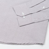 Serac Brown Stripe Button Down Cotton Shirt - John Ellies