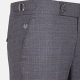 Sander Silver Checked Formal Italian Pant - John Ellies