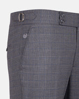 Sander Silver Checked Formal Italian Pant
