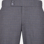 Sander Silver Checked Formal Italian Pant - John Ellies