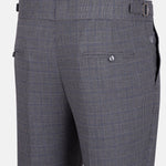 Sander Silver Checked Formal Italian Pant - John Ellies