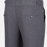 Sander Silver Checked Formal Italian Pant - John Ellies