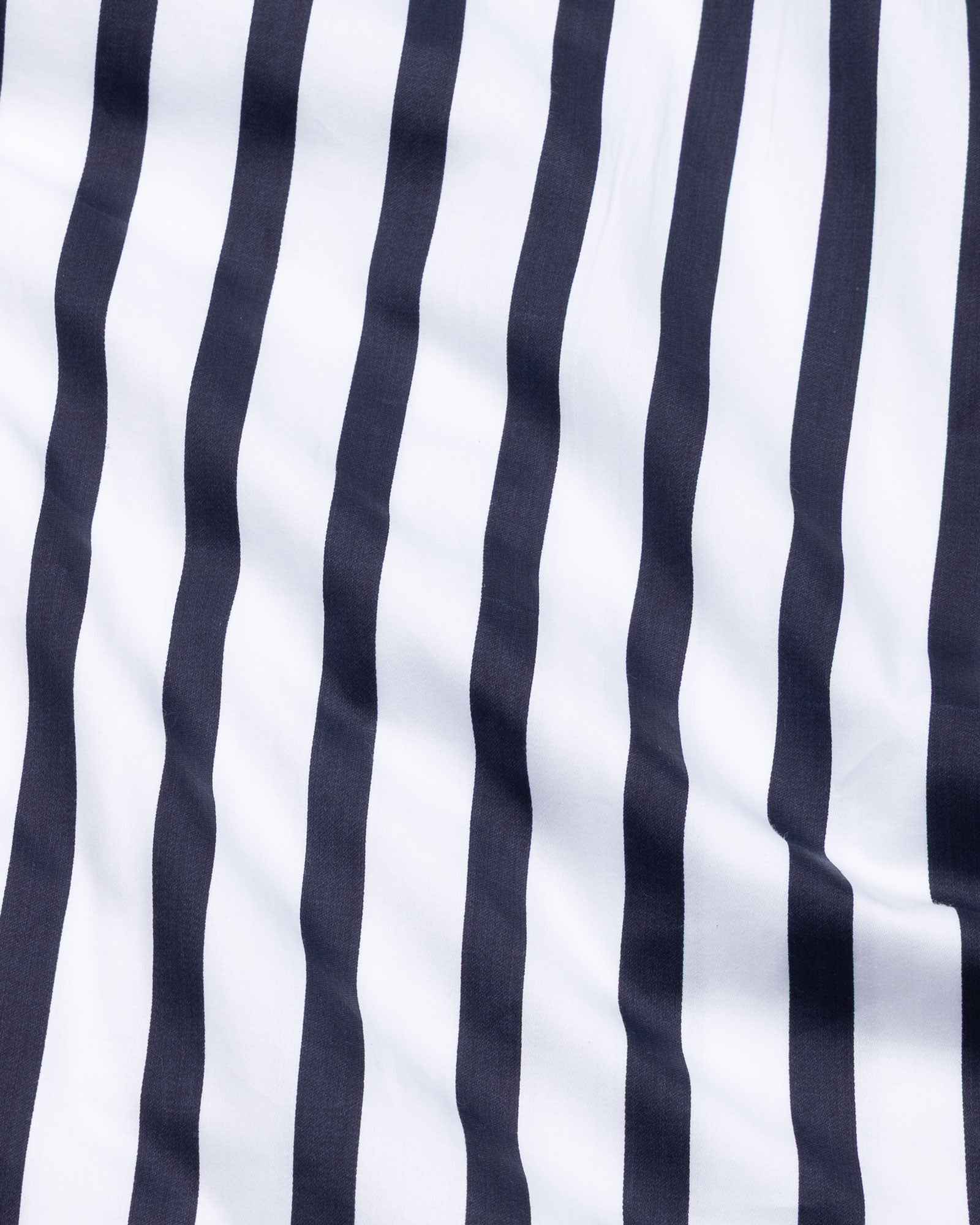 Ardine Navy Blue Stripe Cotton Shirt - John Ellies