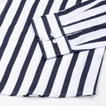 Ardine Navy Blue Stripe Cotton Shirt - John Ellies