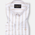 Ardine Cream Stripe Cotton Shirt - John Ellies
