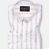Ardine Cream Stripe Cotton Shirt - John Ellies