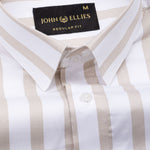 Ardine Cream Stripe Cotton Shirt - John Ellies