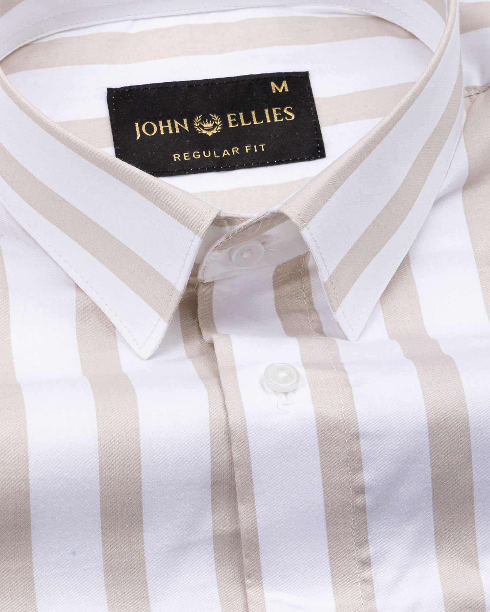 Ardine Cream Stripe Cotton Shirt - John Ellies