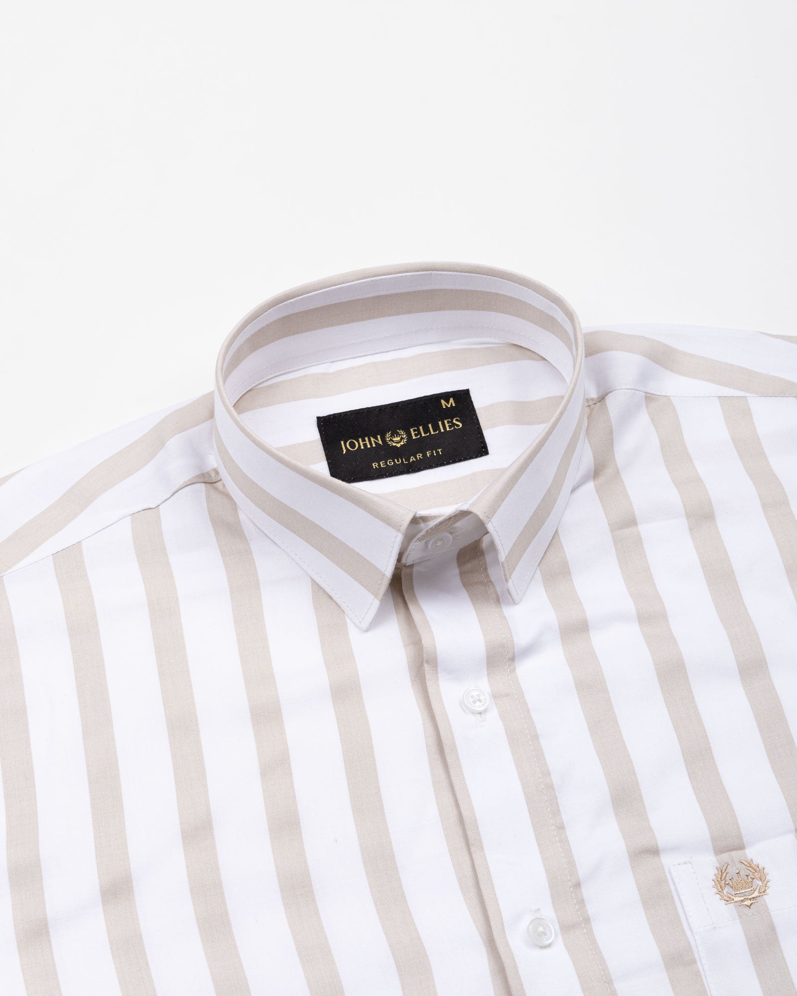 Ardine Cream Stripe Cotton Shirt - John Ellies