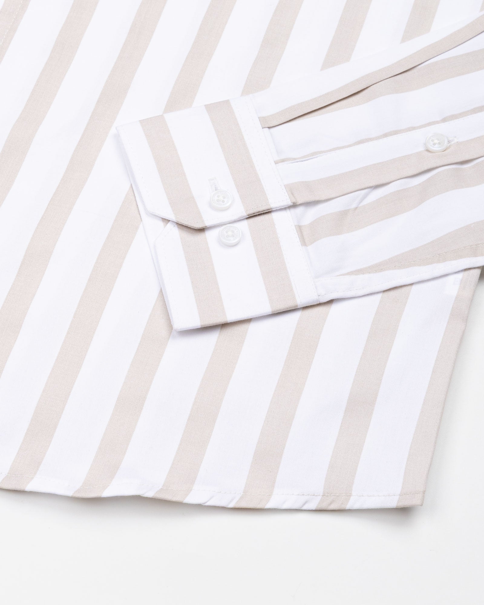 Ardine Cream Stripe Cotton Shirt - John Ellies