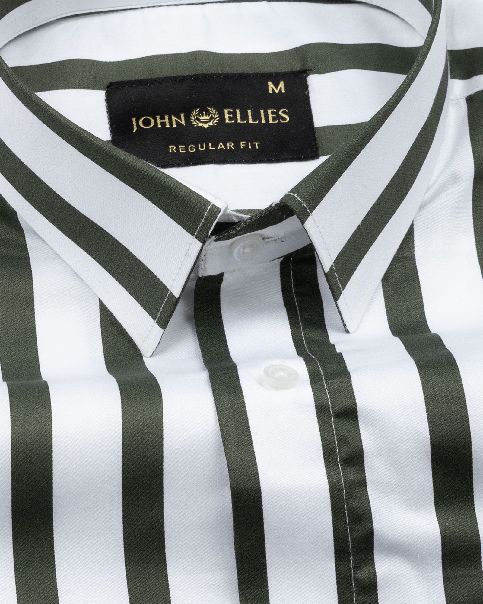 Ardine Green Stripe Cotton Shirt - John Ellies
