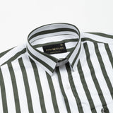Ardine Green Stripe Cotton Shirt - John Ellies