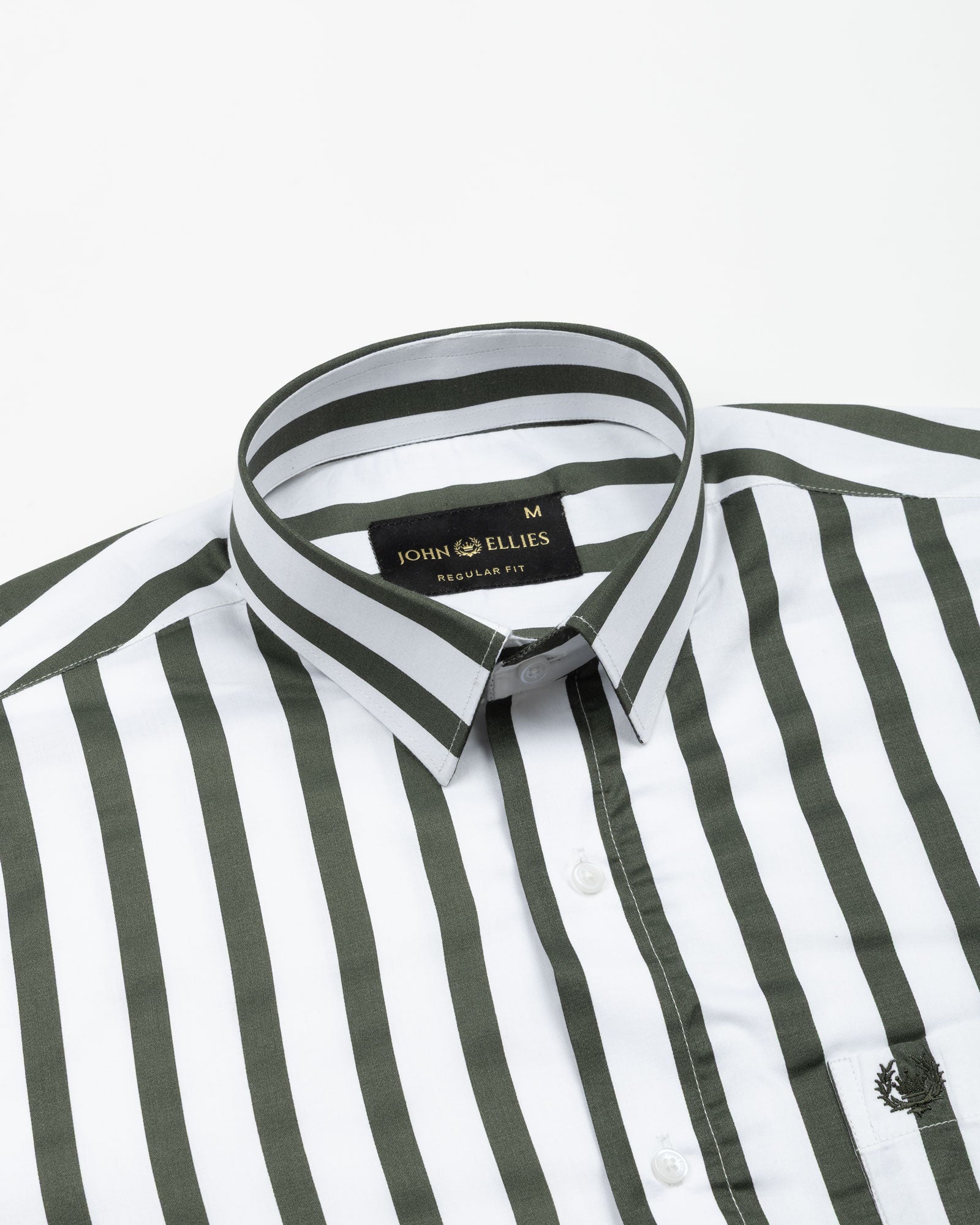Ardine Green Stripe Cotton Shirt - John Ellies