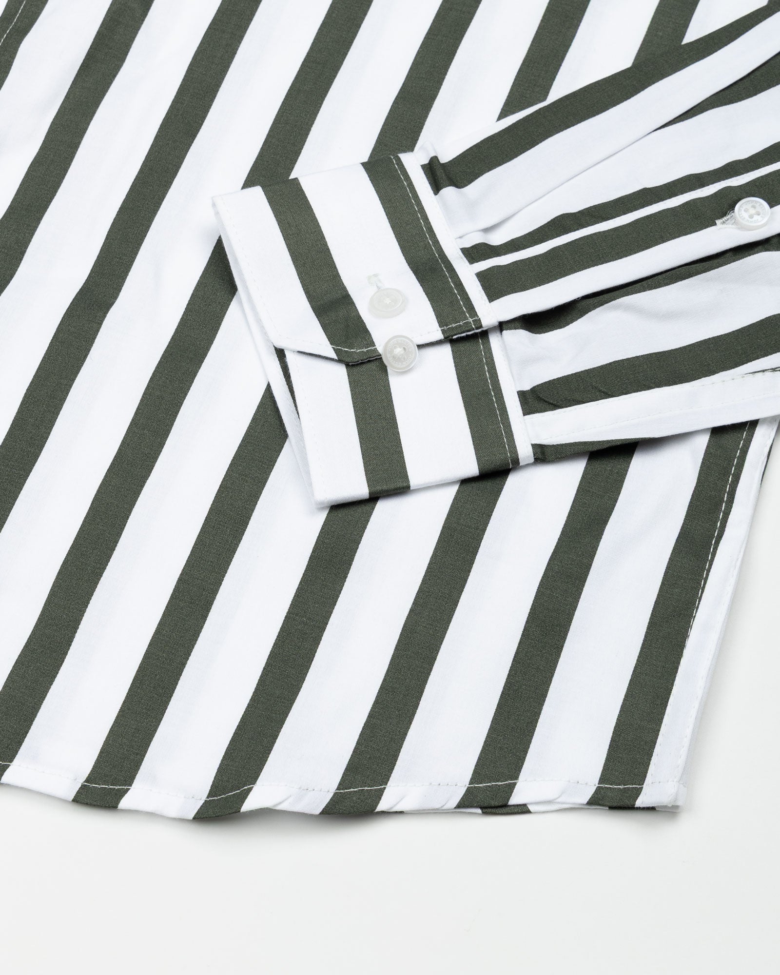Ardine Green Stripe Cotton Shirt - John Ellies
