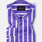 Taren Purple Stripe Cotton Shirt - John Ellies