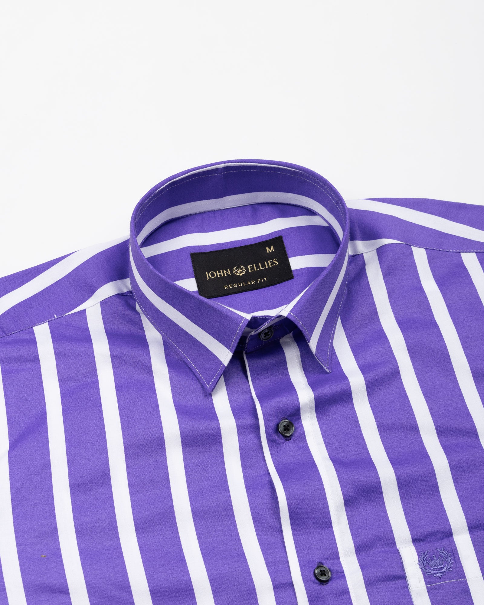 Taren Purple Stripe Cotton Shirt - John Ellies