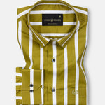 Taren Mustard Stripe Cotton Shirt - John Ellies