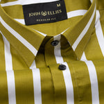 Taren Mustard Stripe Cotton Shirt - John Ellies