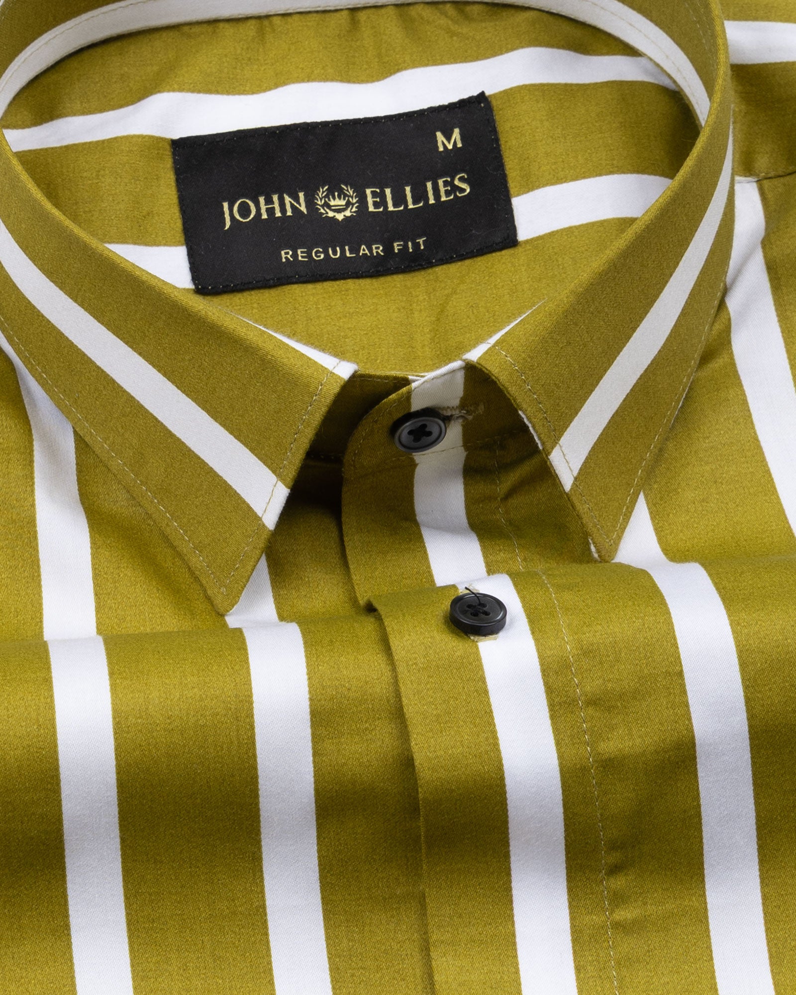 Taren Mustard Stripe Cotton Shirt - John Ellies