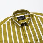 Taren Mustard Stripe Cotton Shirt - John Ellies