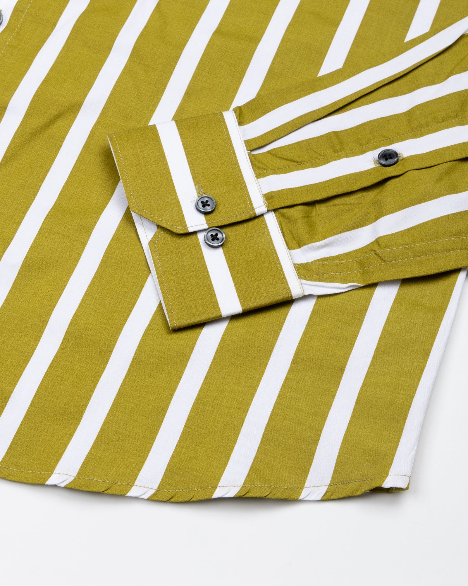 Taren Mustard Stripe Cotton Shirt - John Ellies