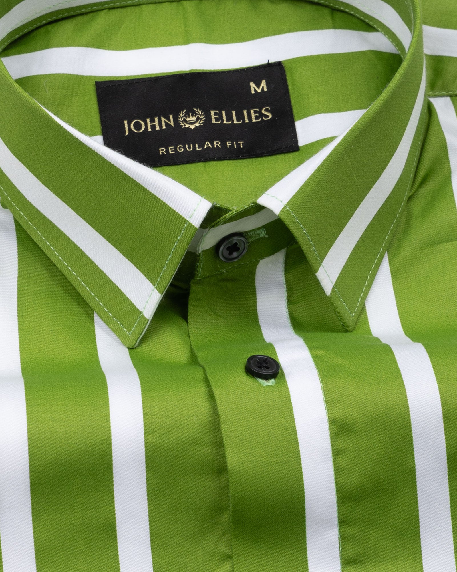 Taren Green Stripe Cotton Shirt - John Ellies