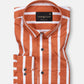 Taren Orange Stripe Cotton Shirt - John Ellies