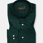 Fauren Green Plain Luxurious Linen Shirt - John Ellies