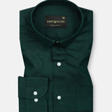 Fauren Green Plain Luxurious Linen Shirt - John Ellies