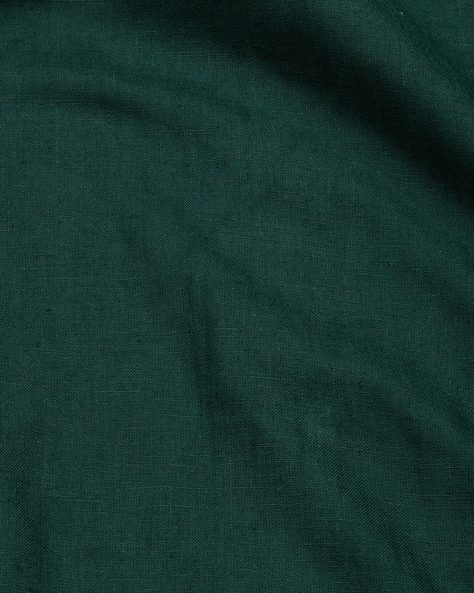 Fauren Green Plain Luxurious Linen Shirt - John Ellies