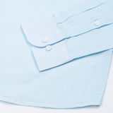 Fauren Sky Blue Plain Luxurious Linen Shirt - John Ellies