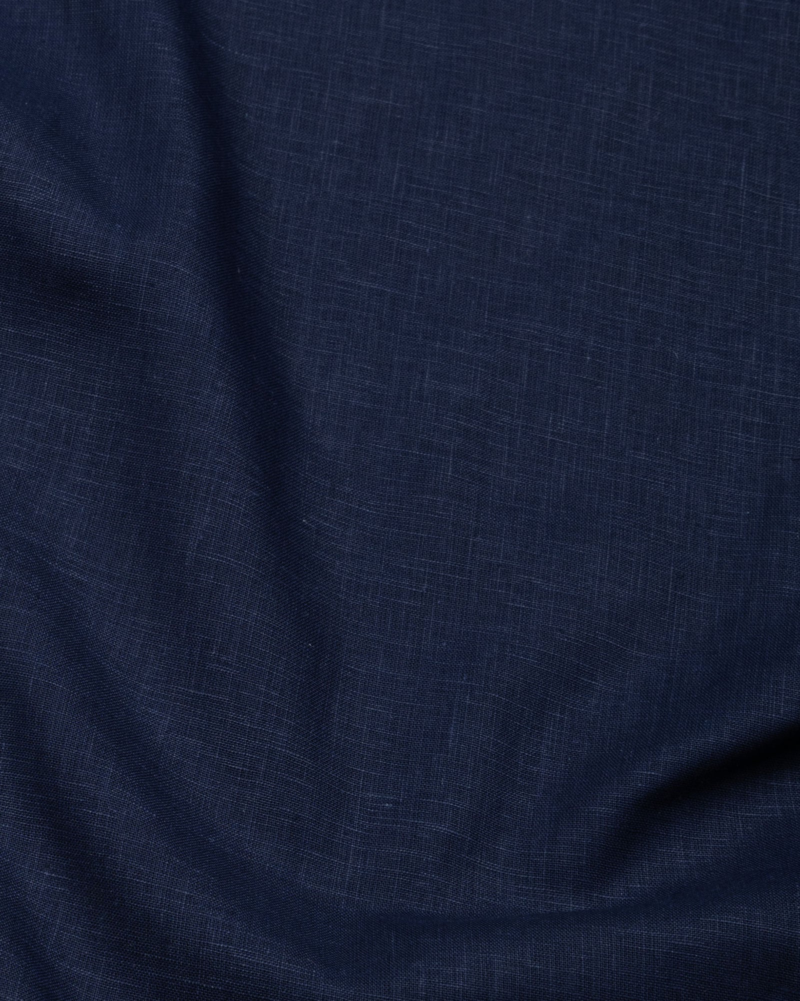 Fauren Navy Blue Plain Luxurious Linen Shirt - John Ellies