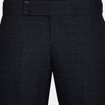 Sander Navy Blue Checked Formal Italian Pant - John Ellies