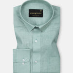 Fauren Olive Plain Luxurious Linen Shirt - John Ellies