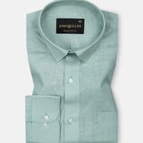 Fauren Olive Plain Luxurious Linen Shirt - John Ellies