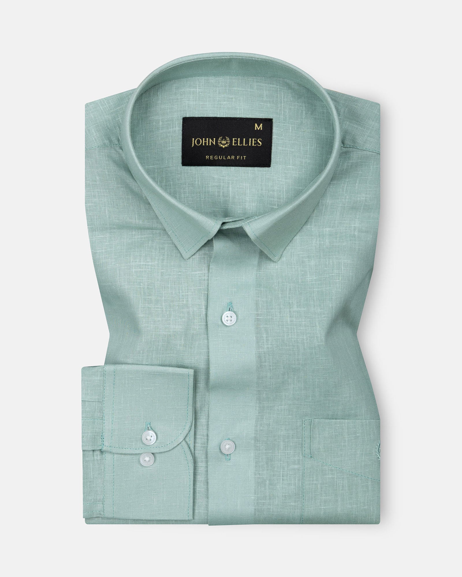 Fauren Olive Plain Luxurious Linen Shirt - John Ellies