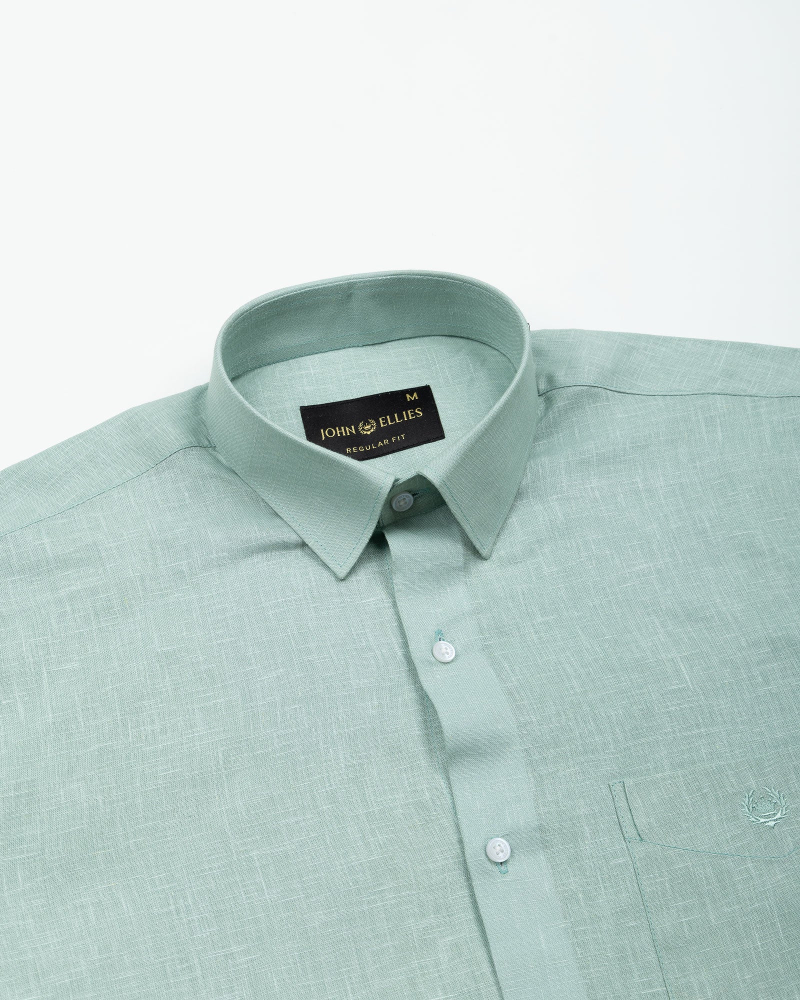 Fauren Olive Plain Luxurious Linen Shirt - John Ellies