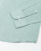 Fauren Olive Plain Luxurious Linen Shirt - John Ellies