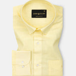Fauren Yellow Plain Luxurious Linen Shirt - John Ellies