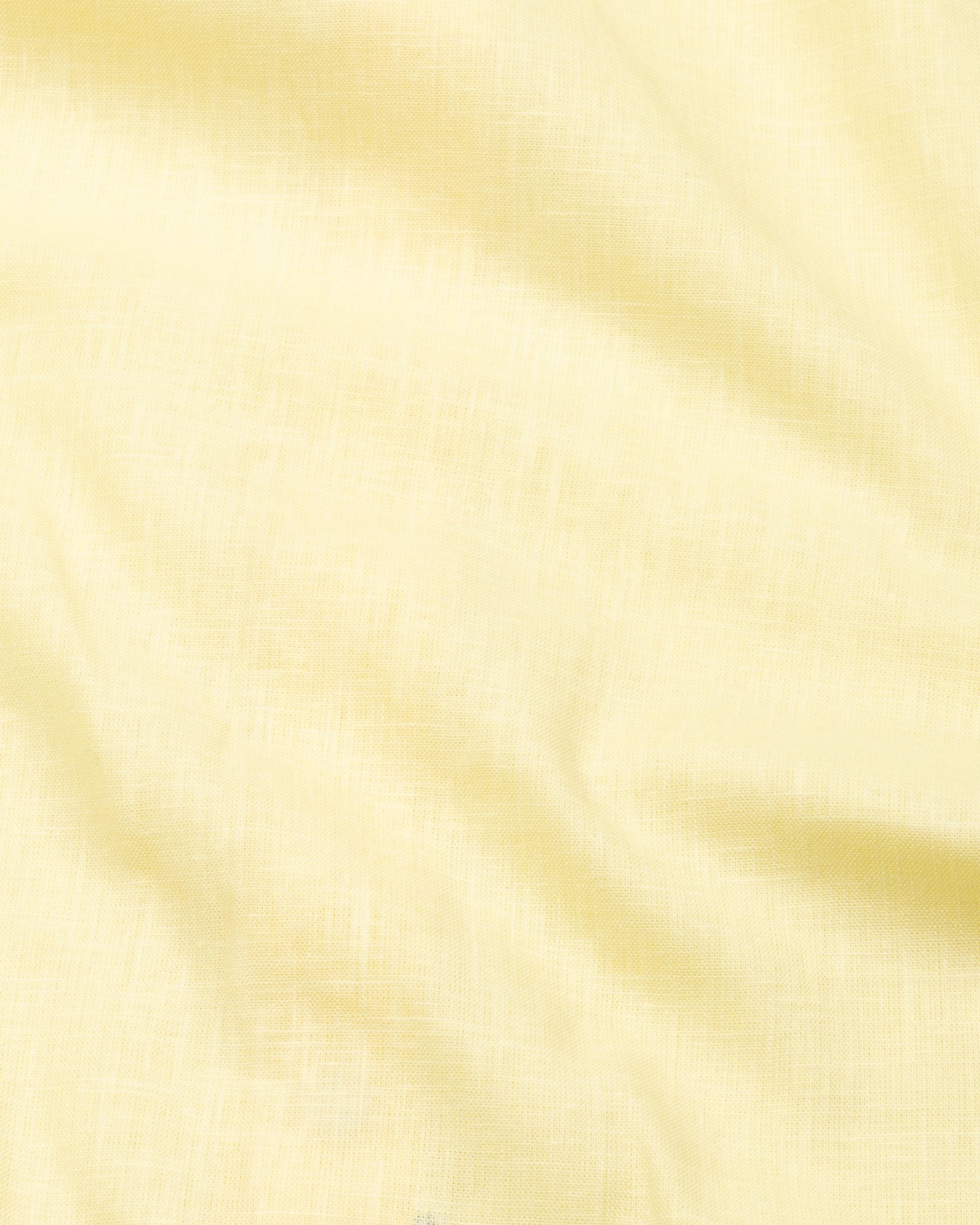 Fauren Yellow Plain Luxurious Linen Shirt - John Ellies