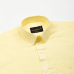 Fauren Yellow Plain Luxurious Linen Shirt - John Ellies