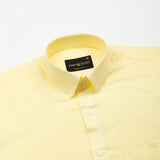 Fauren Yellow Plain Luxurious Linen Shirt - John Ellies