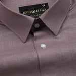Fauren Brown Plain Luxurious Linen Shirt - John Ellies