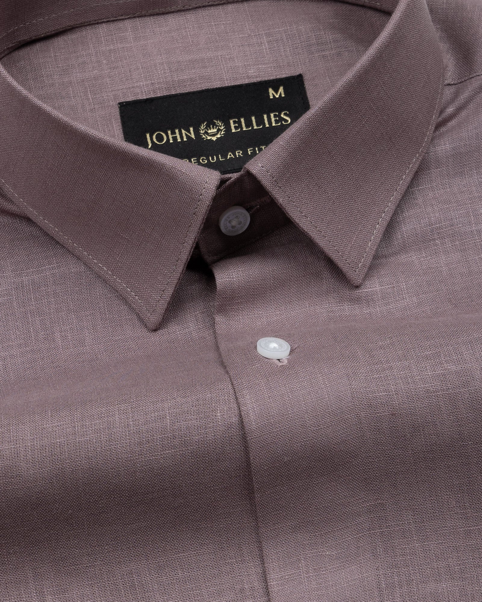 Fauren Brown Plain Luxurious Linen Shirt - John Ellies