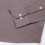 Fauren Brown Plain Luxurious Linen Shirt - John Ellies